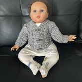 Ethan Newborn Crochet Baby Cardigan Pattern PDF - English Only